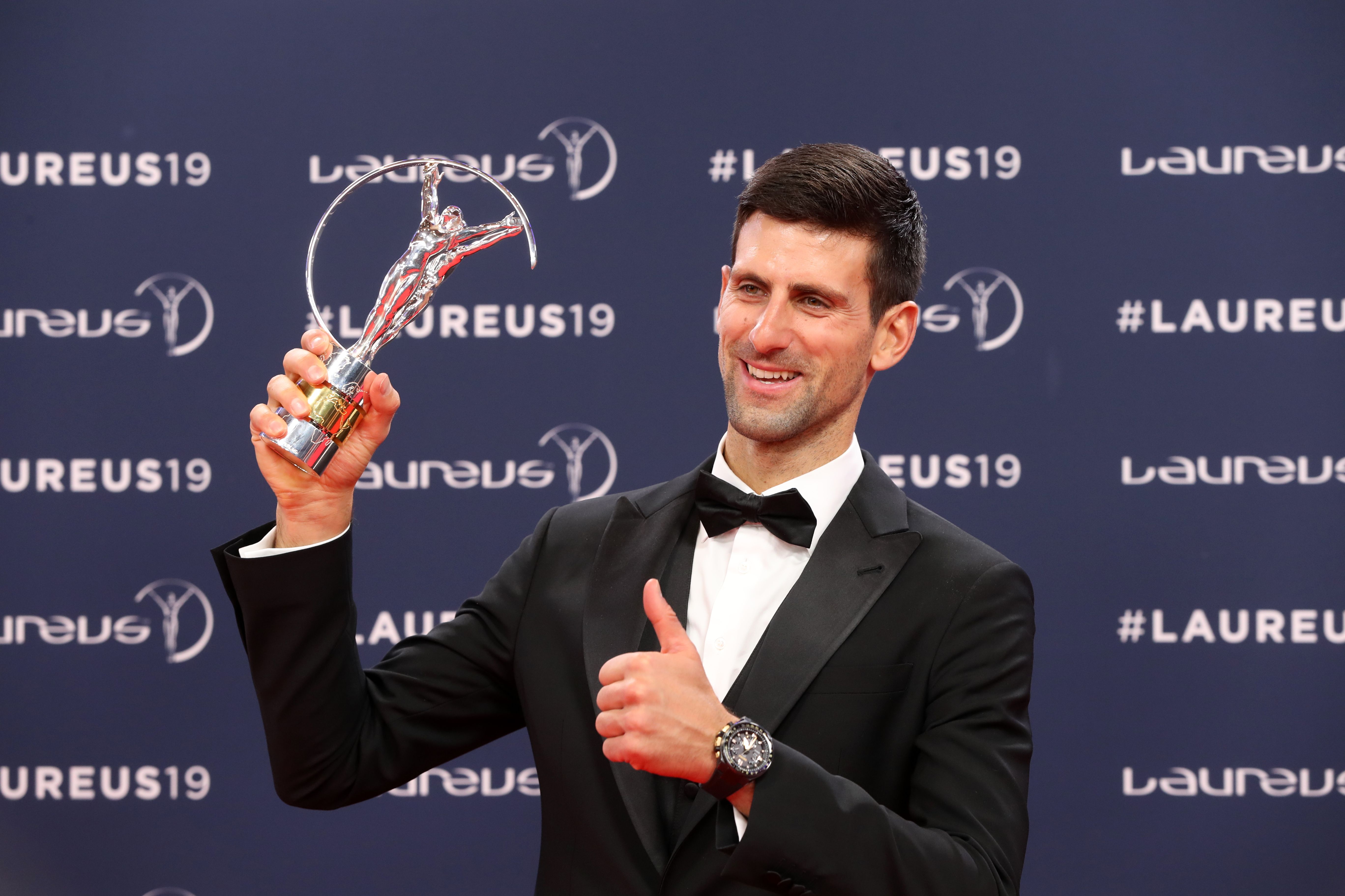 Laureus Awards ဆုပေးပွဲတွင် အကောင်းဆုံးအားကစားသမားဆုကို ဆားဘီးယားတင်းနစ