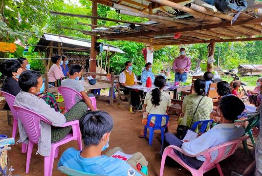 KNC ပါတီက မိုးမောက်မြို့နယ်တွင် မဲဆွယ်စည်းရုံးမှုပြုလုပ်နေစဉ် (Photo- KNC)