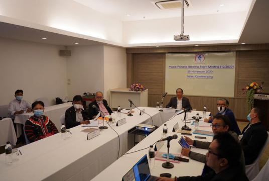 PPST အစည်းအဝေးကို နိုဝင်ဘာ ၂၅ ရက်က Online Video Conferencing စနစ်ဖြင့် ပြုလုပ်စဉ်