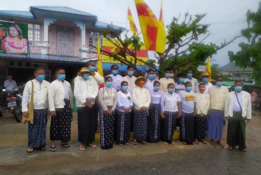 ၂၀၂၀ ပြည့်နှစ် သြဂုတ်လအတွင်းက မန္တလေးခရိုင် ပုသိမ်ကြီးမြို့နယ် ပြည်သူ့ပါတီရုံး ဖွင့်ပွဲကို တွေ့ရစဉ်