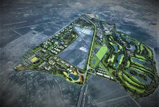 လှည်းကူးမြို့နယ်တွင် လုပ်ဆောင်မည့် ECO Green City စီမံကိန်းကို တွေ့ရစဉ် (Photo: ECO Green City)