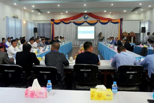 ဧပြီ ၃၀ ရက်က မူဆယ်မြို့တွင် အစိုးရ၏ NRPC ကိုယ်စားလှယ်အဖွဲ့နှင့် မြောက်ပိုင်း မဟာမိတ် လေးဖွဲ့ တွေ့ဆုံဆွေးနွေးပွဲ ပြုလုပ်နေစဉ်  (Photo: NRPC)
