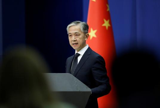 တရုတ်နိုင်ငံခြားရေးဝန်ကြီးဌာန ပြောရေးဆိုခွင့်ရှိသူ ဝမ်ဝင်ပင်း အားတွေ့ရစဉ် (Photo: global.chinadaily.com.cn)