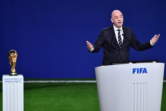 FIFA ဥက္ကဋ္ဌ အင်ဖန်တီနို (Photo: AFP)