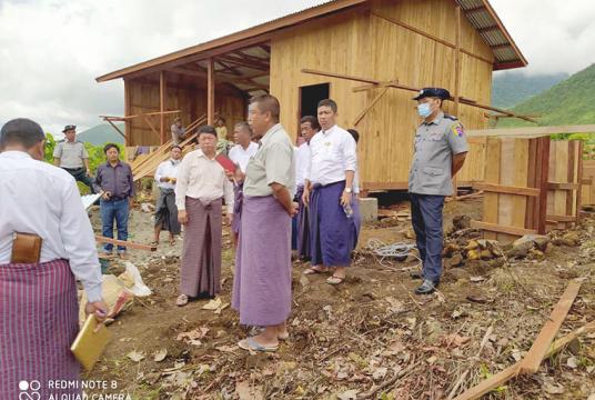 ဝေဘူလဒေသသို့ သက်ဆိုင်ရာက ကွင်းဆင်းစစ်ဆေးနေစဉ်