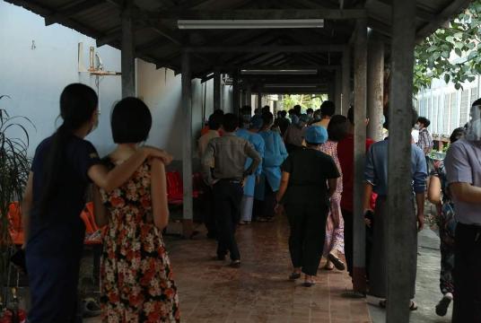 ရန်ကုန်ပြည်သူ့ဆေးရုံကြီး၊ ဓာတ်ရောင်ခြည် ဆေးကုဌာနရှိ စက်ခန်းအနီး မီးလောင်ကျွမ်းမှု ဖြစ်ပွားခဲ့စဉ်