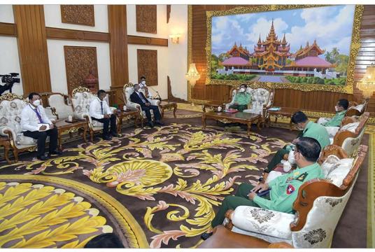 မေ ၃၀ ရက်က နစကဥက္ကဋ္ဌနှင့် UWSP ဒုတိယဥက္ကဋ္ဌတို့ နေပြည်တော်တွင် တွေ့ဆုံဆွေးနွေးစဉ်