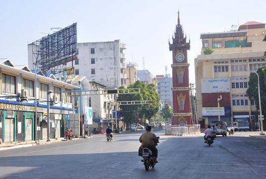 မန္တလေးမြို့လယ်မြင်ကွင်းကို ဒီဇင်ဘာ ၁၂ ရက်က တွေ့ရစဉ်