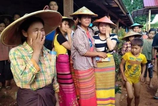 တပ်မတော်နှင့် RCSS တို့ တိုက်ပွဲဖြစ်ပွားနေမှုကြောင့် ရှမ်းပြည်နယ် (မြောက်ပိုင်း) ကျောက်မဲမြို့နယ်အတွင်း တိုက်ပွဲရှောင်လာသူများအား အောက်တိုဘာ ၉ ရက်က တွေ့ရစဉ်