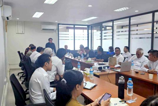 မြန်မာနိုင်ငံဆီကုန်သည်နှင့် ဆီလုပ်ငန်းရှင်များအသင်း အစည်းအဝေးကျင်းပစဉ်(ဓာတ်ပုံ-MEODA)