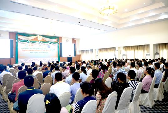 SPS Protocol ဆိုင်ရာလုပ်ငန်းစဉ်များ ရှင်းလင်းဆွေးနွေးပွဲကို တွေ့ရစဉ် (ဓာတ်ပုံ-ကုန်သည်စက်မှုအသင်းချုပ်)