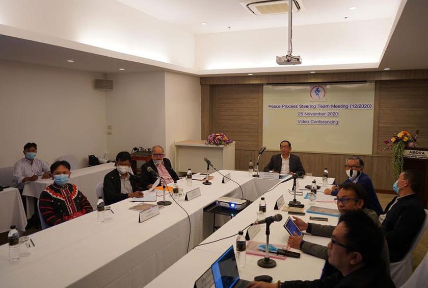PPST အစည်းအဝေးကို နိုဝင်ဘာ ၂၅ ရက်က Online Video Conferencing စနစ်ဖြင့် ပြုလုပ်စဉ်