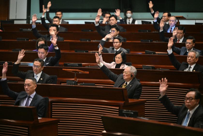 ■ ဟောင်ကောင် အမျိုးသားလုံခြုံရေးဥပဒေသစ်ကို မတ်လ ၁၉ ရက်တွင် မဲခွဲဆုံးဖြတ်ခဲ့စဉ် ဓာတ်ပုံ- AFP