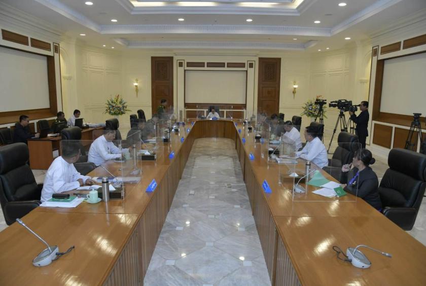 ဇန်နဝါရီ ၃၁ ရက်က အမျိုးသားကာကွယ်ရေးနှင့် လုံခြုံရေးကောင်စီအစည်းအဝေး (၁/၂၀၂၃) ကျင်းပစဉ်