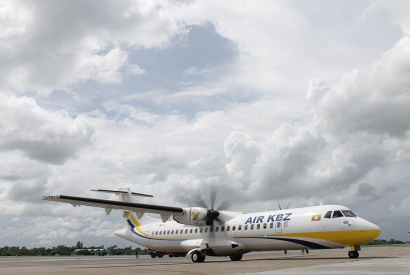 Air KBZ လေကြောင်းလိုင်းမှ လေယာဉ်တစ်စင်းကို တွေ့ရစဉ်