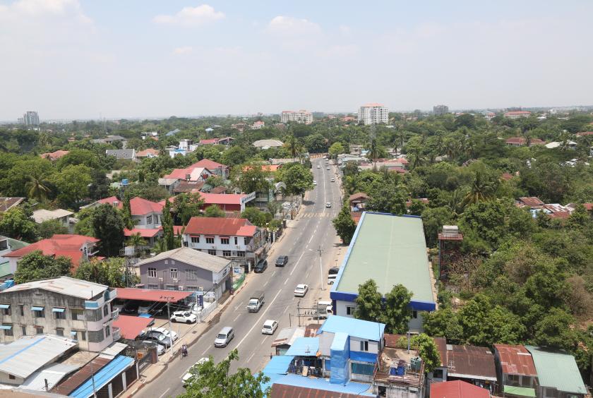 ရန်ကုန်မြို့အတွင်းရိ်ှ အိမ်၊ ခြံမြေ၊ တိုက်တာများကို တွေ့ရစဉ်