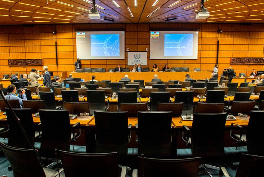 သြစတြီးယားနိုင်ငံ ဗီယင်နာမြို့တွင် IAEA ၏ အုပ်ချုပ်ရေးဘုတ်အဖွဲ့က ဇွန် ၁၅ ၌ ဆွေးနွေးပွဲ ပြုလုပ်နေစဉ် (Photo:AFP)