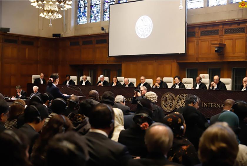 ၂၀၁၉ ခုနှစ် ဒီဇင်ဘာလအတွင်းက ICJ တရားရုံးတွင် မြန်မာနိုင်ငံနှင့်ပတ်သက်၍ ကြားနာမှုပြုလုပ်နေစဉ်