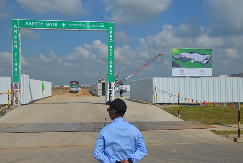 ရန်ကုန်တိုင်းဒေသကြီးအတွင်းရှိ သီလဝါအထူးစီးပွားရေးဇုန်တစ်နေရာကို တွေ့ရစဉ် (ဓာတ်ပုံ-အောင်မျိုးသန့်)