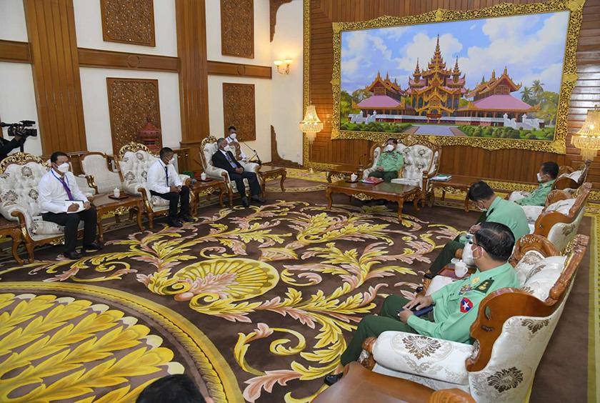 မေ ၃၀ ရက်က နစကဥက္ကဋ္ဌနှင့် UWSP ဒုတိယဥက္ကဋ္ဌတို့ နေပြည်တော်တွင် တွေ့ဆုံဆွေးနွေးစဉ်