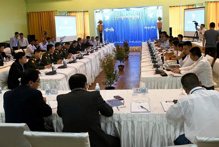 ၂၀၁၉ ခုနှစ် စက်တင်ဘာ ၁၇ ရက်က ကျိုင်းတုံမြို့တွင် NRPC နှင့် KIO, MNTJP, PSLF, ULA တို့ ပစ်ခတ်တိုက်ခိုက်မှု ရပ်စဲရေးသဘောတူညီချက် လက်မှတ်ရေးထိုးနိုင်ရေးအတွက် အစည်းအဝေးကျင်းပစဉ်